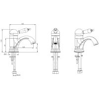 Смеситель для раковины Boheme Crystal 301-CRST Бронза — фото 5, Смесители