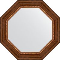 Зеркало Evoform Octagon 67х67 BY 3791 в багетной раме - Римская бронза 88 мм — фото 1, Мебель для ванной