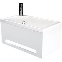 Панель с раковиной 1MarKa Tiny XS Mini 39 L У86733 подвесная Белая глянцевая — фото 1, Тумбы с раковиной