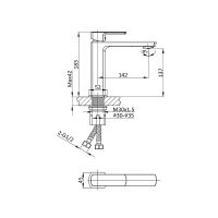 Смеситель для раковины Vincea Next Вороненая сталь арт-VBF-1N1GM — фото 3, Смесители для раковины