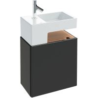 Тумба под раковину Jacob Delafon Terrace 50 EB1178-M61 подвесная Черная матовая — фото 1, Тумбы под раковину