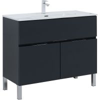 Тумба под раковину Aquanet Алвита New 100 277555 Антрацит — фото 1, Тумбы под раковину