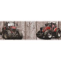 Бордюр детский AS Creation Little Stars 35843-2 Винил на флизелине (0,13*5) Красный/Коричневый, Автомобиль — фото 1, Обои для стен