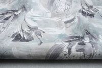 Обои Accento Flamenco 283363 Винил на флизелине (1,06*10,05) Серый/Бирюзовый, Абстракция/Цветы — фото 3, Обои для стен