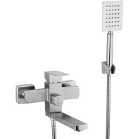 Смеситель для ванны Frap H802 F32802 универсальный Нержавеющая сталь — фото 1, Смеситель для ванны