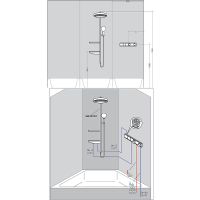 Смеситель для душа Hansgrohe RainSelect 15380140 с термостатом Шлифованная бронза — фото 5, Смеситель для душа