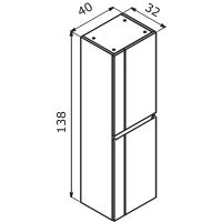 Товар: Шкаф пенал Orka Likya 40 3001084 подвесной Антрацит матовый - фото 6 Шкаф пенал Orka Likya 40 3001084 подвесной Антрацит матовый — фото 6, Мебель для ванной