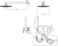 Душевая система Boheme Spectre 454-2-G Золото — фото 2, Душевое оборудование. Душевая программа