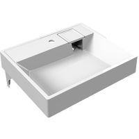 Раковина Paola Juno 60x50 на стиральную машину Белая глянцевая — фото 1, Раковины