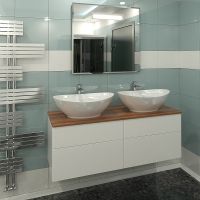 Тумба под раковину Orange Otto Ot-130TuWOOD подвесная Белый Ясень — фото 4, Тумбы под раковину