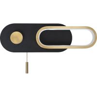 Настенный светильник Artelamp Lucas A2602AP-10BK Золото Черный — фото 1, Светильники