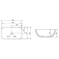 Раковина-чаша Abber Rechteck 46 AC2200 Белая — фото 5, Раковины