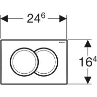 Клавиша смыва Geberit Delta01 115.107.46.1 Хром матовый — фото 3, Комплектующие для душевого оборудования