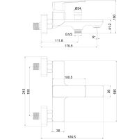 Товар: Смеситель для ванны beWash Eterne BVMM0BT447 Хром - фото 2 Смеситель для ванны beWash Eterne BVMM0BT447 Хром — фото 2, Смесители