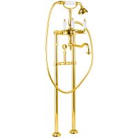 Смеситель для ванны Cezares First VDPS2 FIRST-VDPS2-03/24-Bi Золото 24 карат — фото 1, Смесители напольные