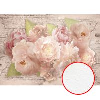 Фреска Ortograf Цветы 33263 Фактура бархат FX Флизелин (3,8*2,7) Розовый/Бежевый/Зеленый, Цветы — фото 1, Фрески