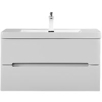 Тумба с раковиной Parly Spa River 100 River100 10113 подвесная Лилейно-белая — фото 1, Тумбы с раковиной