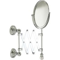 Косметическое зеркало Migliore Cristalia 16804 с увеличением Хром с кристаллом Swarovski — фото 1, Аксессуары для ванной