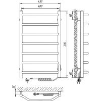Электрический полотенцесушитель Laris Виктория П7 400x700 R 73207639 Хром — фото 10, Электрические полотенцесушители