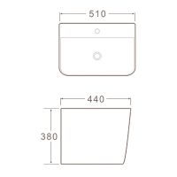 Раковина SantiLine 51 SL-4023 Белая — фото 2, Мини-раковины