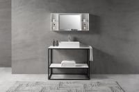 Товар: Консоль под раковину Abber Stein 100 AS2631 Белая матовая - фото 3 Консоль под раковину Abber Stein 100 AS2631 Белая матовая — фото 3, Мебель для ванной