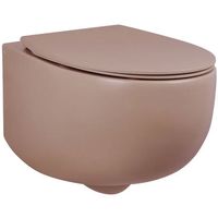 Товар: Унитаз AeT Dot 2.0 S555T0R0V6142 подвесной Розовый матовый без сиденья - фото 1 Унитаз AeT Dot 2.0 S555T0R0V6142 подвесной Розовый матовый без сиденья — фото 1, Унитазы