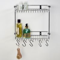 Полка корзина WasserKRAFT K-1422 Хром — фото 3, Полки для ванной и душа