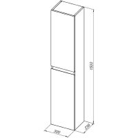 Товар: Шкаф пенал Aquanet Нота New 30 334201 подвесной Дуб светлый - фото 14 Шкаф пенал Aquanet Нота New 30 334201 подвесной Дуб светлый — фото 14, Мебель для ванной