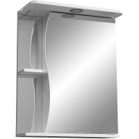 Зеркальный шкаф Stella Polar Волна Верея 60 SP-00000048 с подсветкой Белый — фото 1, Мебель для ванной