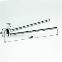 Держатель для полотенец Bemeta Alfa 102404101 Хром — фото 2, Полотенцедержатели