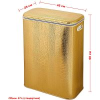 Товар: Корзина для белья Geralis KGG-B Croco Золото, кант Золото, стандартная - фото 6 Корзина для белья Geralis KGG-B Croco Золото, кант Золото, стандартная — фото 6, Корзины для белья
