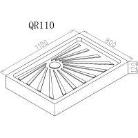 Душевой поддон из АБС-пластика Ceruttispa QR110 110х80 7749 Белый — фото 3, Душевые поддоны АБС-пластик