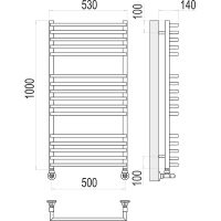 Товар: Водяной полотенцесушитель Terminus Берн П16 500х1000 4670078513410 Хром, нижнее подключение, G 1/2" ВР, с комплектом вентилей - фото 4 Водяной полотенцесушитель Terminus Берн П16 500х1000 4670078513410 Хром, нижнее подключение, G 1/2" ВР, с комплектом вентилей — фото 4, Водяные полотенцесушители
