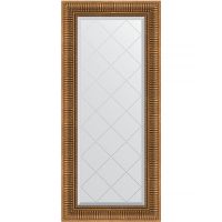 Зеркало Evoform Exclusive-G 127х57 BY 4068 с гравировкой в багетной раме - Бронзовый акведук 93 мм — фото 1, Мебель для ванной