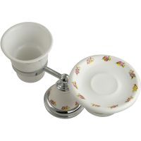 Стакан для зубных щеток с мыльницей Migliore Provance 17677 Хром Белый — фото 2, Мыльницы