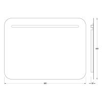 Товар: Зеркало Evoform Ledline 60x80 с подсветкой 6.5 W - без выключателя арт-BY 2145 - фото 2 Зеркало Evoform Ledline 60x80 с подсветкой 6.5 W - без выключателя арт-BY 2145 — фото 2, Зеркала в ванную комнату