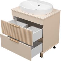 Товар: Тумба с раковиной Brevita Enfida 70 УТ000015614 Бежевая матовая - фото 4 Тумба с раковиной Brevita Enfida 70 УТ000015614 Бежевая матовая — фото 4, Мебель для ванной