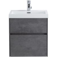 Тумба под раковину BelBagno Pietra Mini 50 PIETRA MINI-500AS-2C-SO-SCM подвесная Stucco Cemento — фото 1, Тумбы под раковину