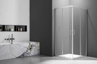 Душевой уголок Veconi Rovigo RV-101 90х90 RV101-90-01-C5 профиль Хром стекло прозрачное — фото 3, Квадратные душевые уголки