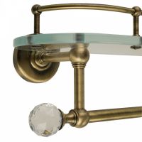 Товар: Стеклянная полка Migliore Amerida 16565 Бронза с кристаллами Swarovski - фото 5 Стеклянная полка Migliore Amerida 16565 Бронза с кристаллами Swarovski — фото 5, Полки для ванной и душа