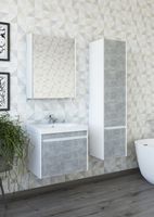 Зеркальный шкаф Sanflor Калипсо 60 С03876 Белый Ателье светлый — фото 2, Зеркальные шкафы в ванную