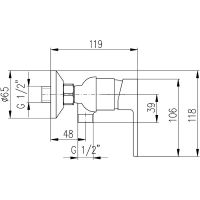 Смеситель для душа Rav Slezak Vltava VT481.5CMAT Черный матовый — фото 2, Смеситель для душа