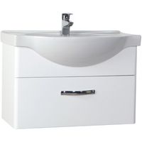 Тумба под раковину Bellezza Анкона 80 4639613190011 подвесная Белая — фото 1, Тумбы под раковину