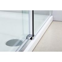 Душевой уголок Black&White Stellar Wind S202 90х90 2029090 профиль Серебристый хром стекло прозрачное — фото 3, Душевые уголки