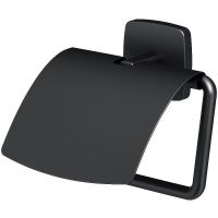 Держатель туалетной бумаги AM.PM Gem A90341422 с крышкой Черный — фото 1, Держатели туалетной бумаги