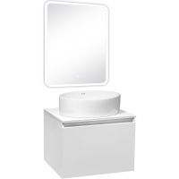 Тумба под раковину Runo Бари 60 00-00001473 подвесная Белая — фото 17, Тумбы под раковину