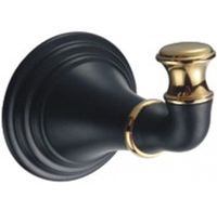 Крючок для полотенец Fixsen Luksor FX-71605B Черный Золото — фото 1, Крючки для полотенец