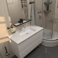 Стеклянная полка Altasan Лотос ЛТ70ЧМ Черная матовая — фото 3, Полки для ванной и душа