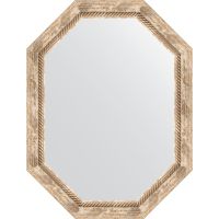 Зеркало Evoform Octagon 63x83 в багетной раме - Прованс с плетением 70 мм арт-BY 7119 — фото 1, Зеркала в ванную комнату
