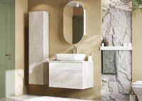 Товар: Тумба под раковину Aquaton Марбл 80 1A276201MH4C0 подвесная Слэйт Белый матовый - фото 23 Тумба под раковину Aquaton Марбл 80 1A276201MH4C0 подвесная Слэйт Белый матовый — фото 23, Мебель для ванной